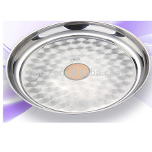 Top quality with low price stainless steel round tray